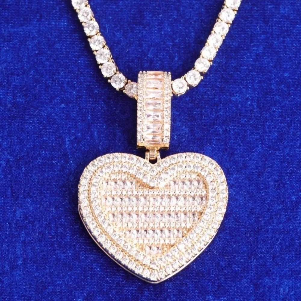 Silver Heart Tennis necklace 16 inch
